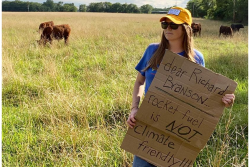 The author, a Kansas rancher, addresses space tourism and, specifically, the impact of Richard Branson's flight last week on the environment. Branson is the same celebrity who says he is giving up beef for "environmental reasons."