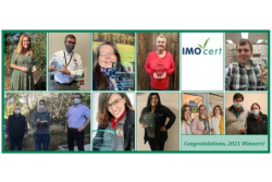 Representatives from certifiers recognized by the USDA are CCOF (clockwise, from top left), Colorado Dept. of Agriculture, Global Organic Alliance, IMOcert, Iowa Dept. of Agriculture and Land Stewards, Yolo County Dept. of Agriculture, Utah Dept. of Agriculture and Food, NOFA-NY Certified Organic and Marin Organic Certified Agriculture