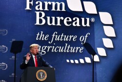 President Donald Trump at the 2020 American Farm Bureau Federation Convention