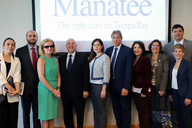 Trade officials from eight countries attend a recent meeting with Port Manatee representatives to discuss trade.