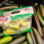 Resealable pouch of cucumbers