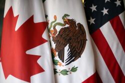 NAFTA, Canada, Mexico, U.S. flags