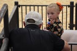 Harper Shike at the Team Purebred National Junior Show