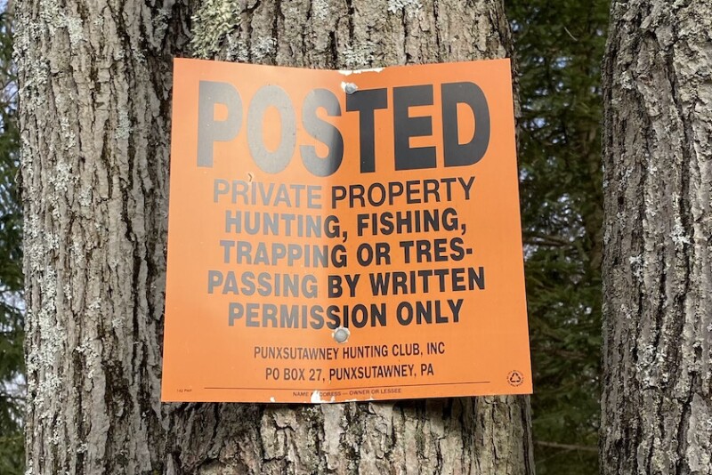 Posted Sign Open Fields