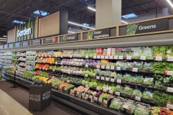 wet rack giant supermarket vegetables