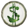 leaves in shape of dollar sign on plate