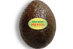 Avocado with an Avocados From Mexico label