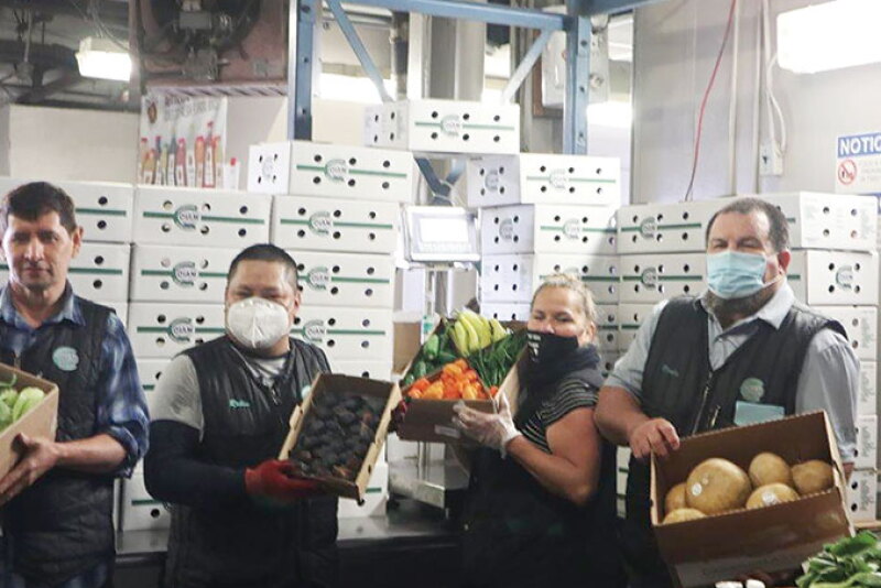 Staff at Coosemans Boston show off some of the company’s offerings.