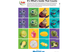 Dole Food Co. has a promotion with Monsters Inc. characters.