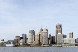 Part of the Detroit skyline