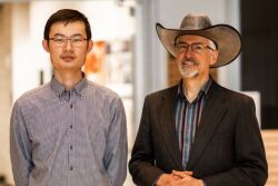 Professor Jacek Koziel and student Peiyang Li. Photo by Sarah Hays.