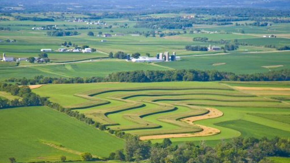 scenic Wisconsin dairy farm 
