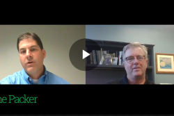The Packer's Tom Karst visits with Don Roper Aug. 19
