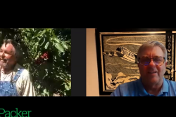 The Packer's Tom Karst visited  July 16 with Kyle Mathison of Stemilt Growers 