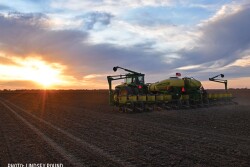 planter - planting - corn - sunset - Lindsey Pound