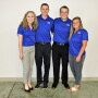 Laura Mincks (senior, Agricultural and Life Sciences Education, Columbus Junction, Iowa), Josh Carlson (senior, Ag Studies, Gowrie, Iowa), Josh Halbur (junior, Ag Systems Technology, Breda, Iowa) and Kate Collins (senior, Ag Business, Adel, Iowa) were part of the Landus Cooperative app project team recognized with a global award.