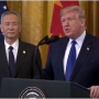 President Donald Trump and Chinese Vice Premier Liu He sign the phase one trade deal.