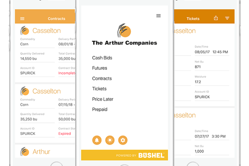 Currently, the company has 1,200 grain receiving locations using a Bushel-powered app in the U.S. and Canada.