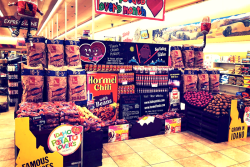 John “Rich” Rosser, assistant manager for produce at a Raley’s in Loomis, Calif., built this display for the annual Idaho potato display contest.