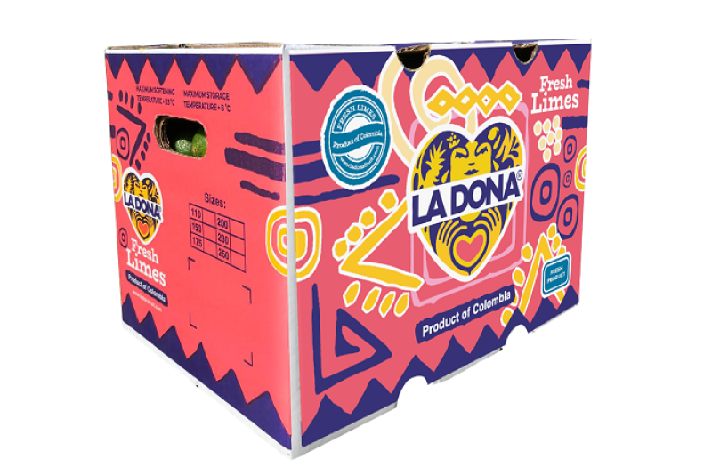 La Dona Fruit's new 40-pound box of limes.