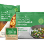 A package of mixed vegetables, a package of oatmeal and a package of tater tots