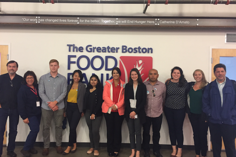 As part of the New England Produce Council's conference in 2018, Career Pathways students visited the Greater Boston Food Bank.