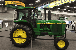 This is the 2 millionth tractor off the line in Waterloo, Iowa.