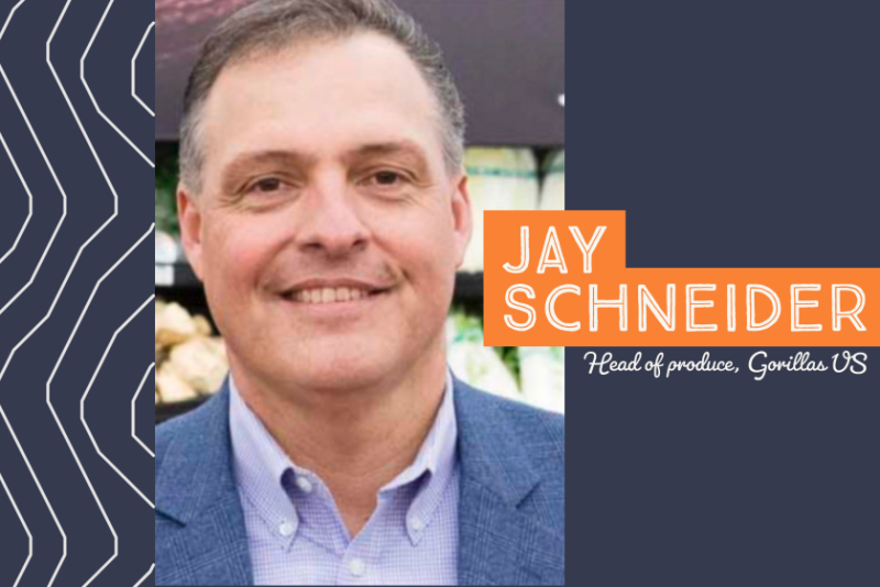 Jay Schneider is back in produce thanks to a new role with Gorillas US.
