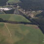 Aerial view of hog farms in North Carolina