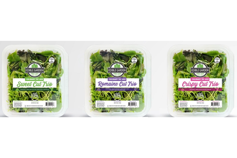 Edible Garden offers salad mixes, living herbs and fresh-cut herbs.