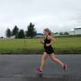 Oregon dairy woman running