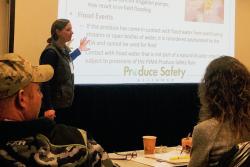 Betsy Bihn of Cornell University and director of the Produce Safety Alliance leads a seminar on the Produce Safety Rule, part of the Food Safety Modernization Act, at the Empire State Producers Expo Jan. 15, in Syracuse, N.Y.