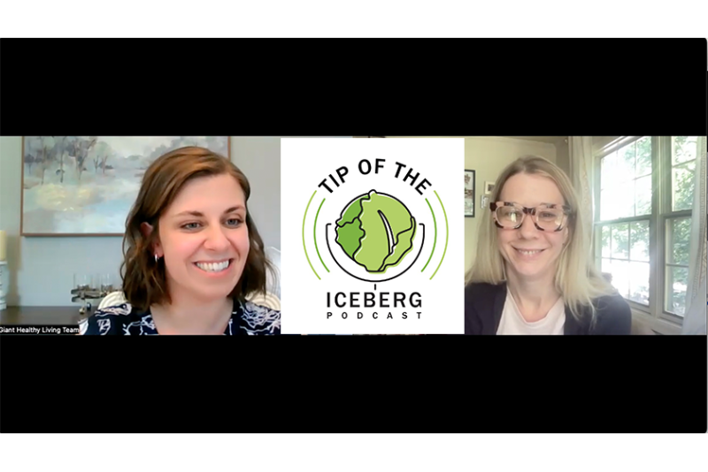 two women and a logo