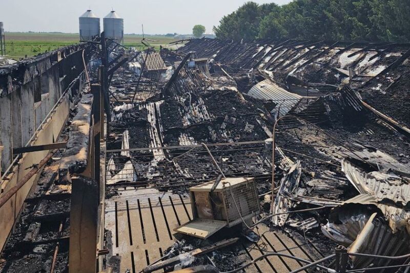 Blunier Farms fire damage
