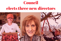 New Jersey Peach Promotion Council elects three new directors (from left): Erica Shiles, Bonnie Lundblad and Matt Duffield.  