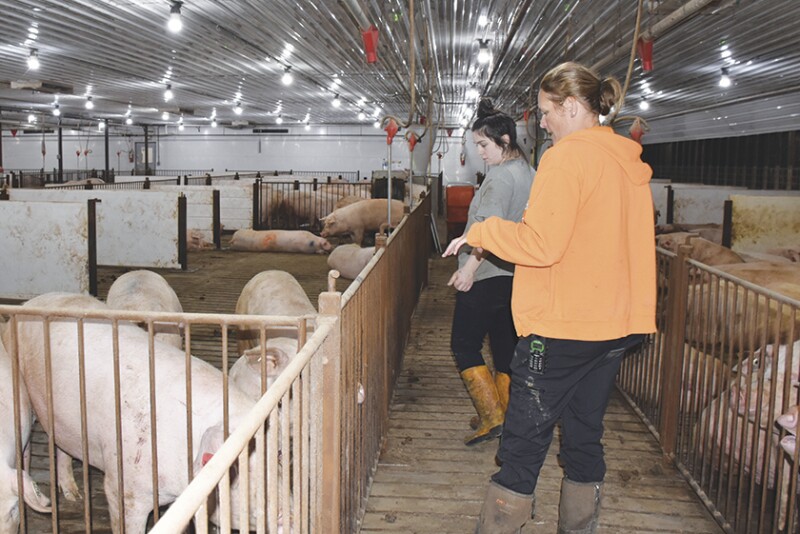 Amy Halbrook and Lidia Williams at Tosh Farms