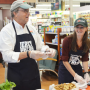As part of Jersey Fresh Fridays, New Jersey Secretary of Agriculture Douglas H. Fisher makes a caramelized blueberry-basil-ricotta crostini at the ShopRite in Hammonton, N.J., with ShopRite’s registered dietitian, Paige Macauley.

