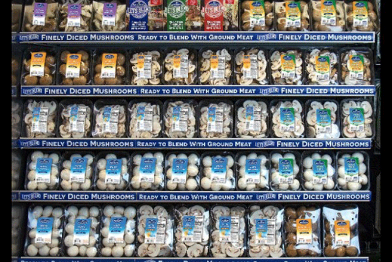 Monterey Mushrooms plans to showcase new labels and the finely diced Let's Blend line at the Produce Marketing Association's Fresh Summit in Orlando.