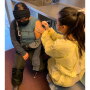Pictured on the left, Daisy Gonzalez received the COVID-19 Vaccination after her shift.