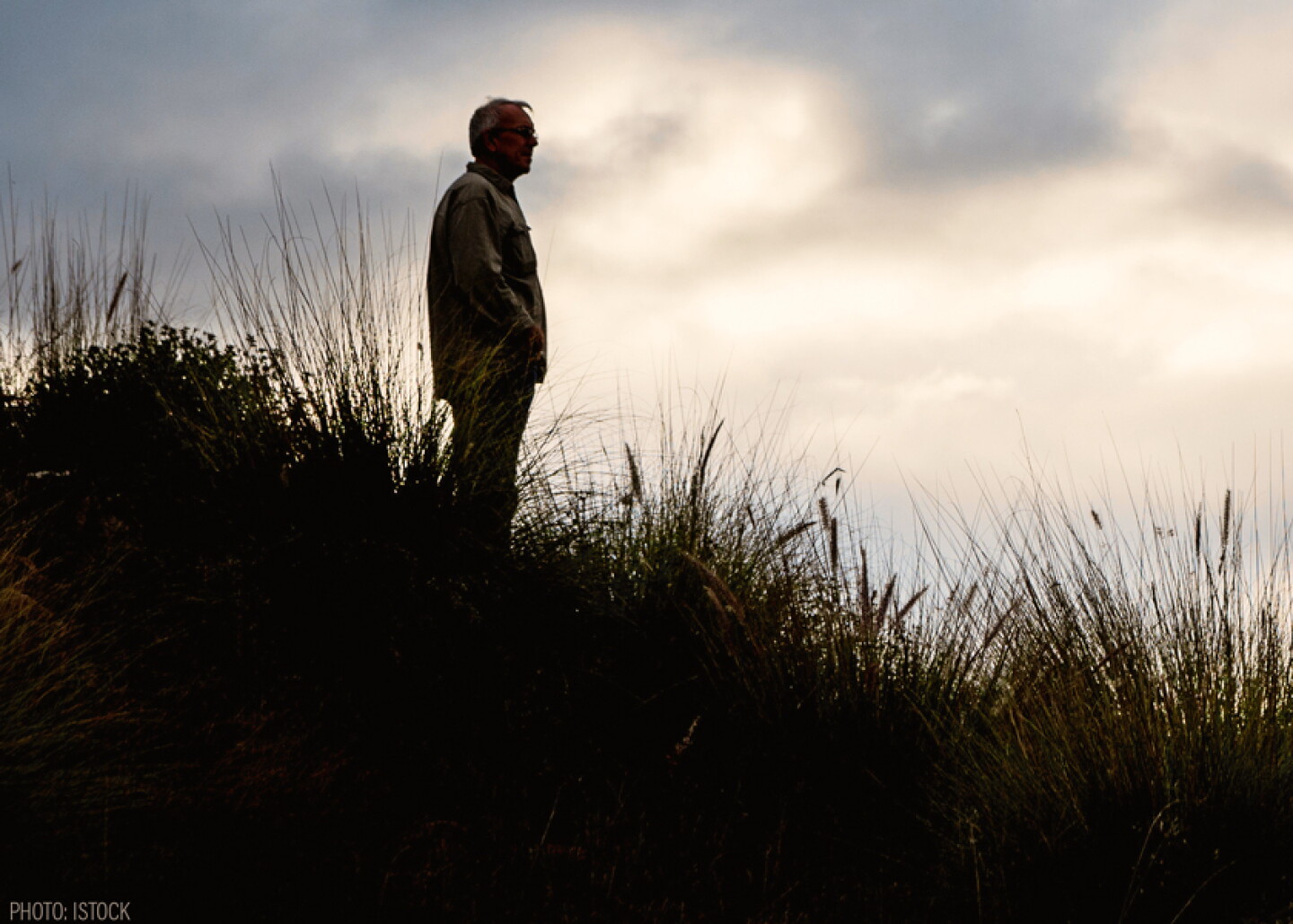 Farmer standing in field mental health