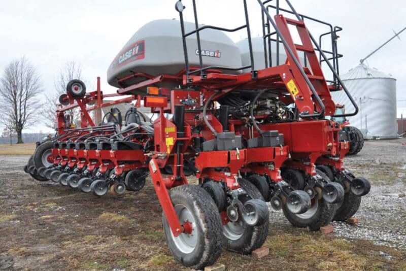 This 2015 Case IH 1255 24R-30 planter, which has covered 4,500 acres, sold for $120,000 at a Feb. 21, 2018, farm auction in southeast Illinois.