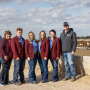 Left to right, Lee Mayo and Katie Cornelius-Mayo, HRC Feed Yards, Wesley Denton,
Lauren Jones, Haley Mouser and Ralston Ripp, NJHA Board of Directors, and Trey Befort, AHA
Director of Commercial Programs.