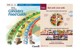 The old and new  versions of Canada's Food Guide