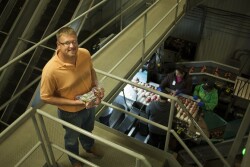   John Halverson, chief operating officer of Black Gold Farms, at the company's Arbyrd, Mo., packing facility