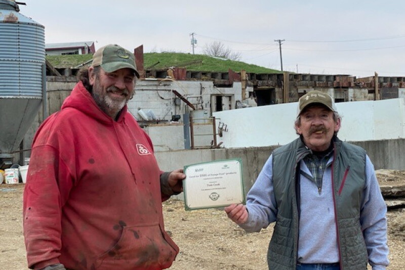 Tom Cook's family dairy near Balltown, Iowa, was in the path of a tornado this past spring. Partnering with its retailer, Skip Breitbach Feeds, La Crosse Seeds donated Forage First seed to help the Cooks repair their fields. 