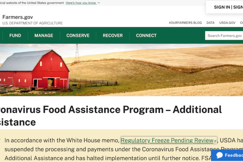 USDA CFAP Page