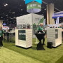 USB Booth with artificial turf from soybeans
