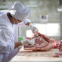 Labor issues in the meat industry caused shortages in grocery stores.