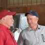 Dan Loy, left, director of the Iowa Beef Center, with Dan Thomson
