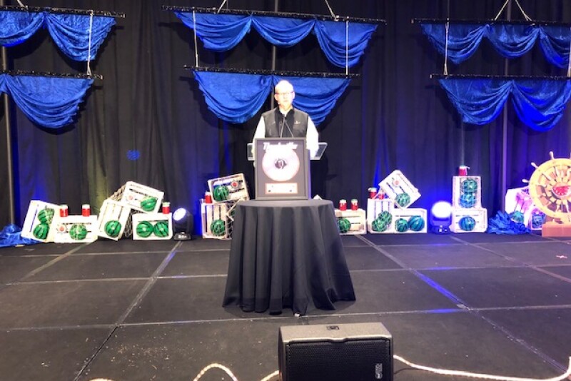 Bob Morrissey, executive director of the National Watermelon Association, presented the "state of the association" speech at the NWA convention in Orlando on Feb. 22.